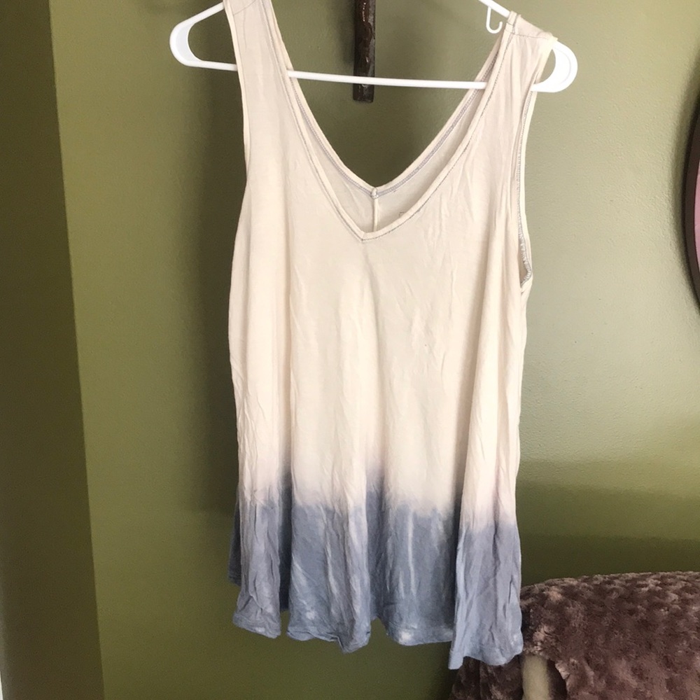 Blue/white ombré Free People tank